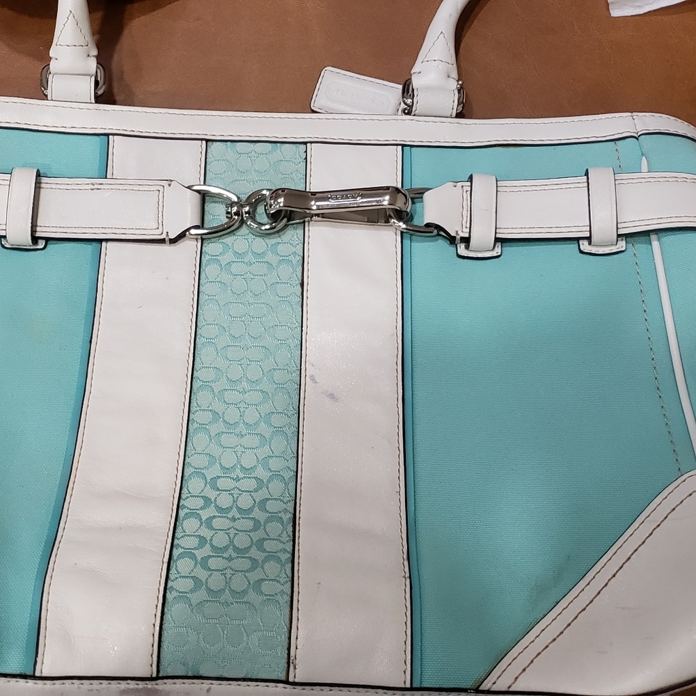 Light Teal Coach Purse